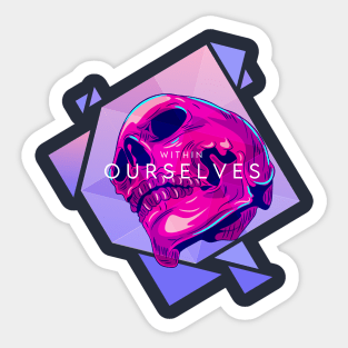 Skull Art Cool Pose Sticker